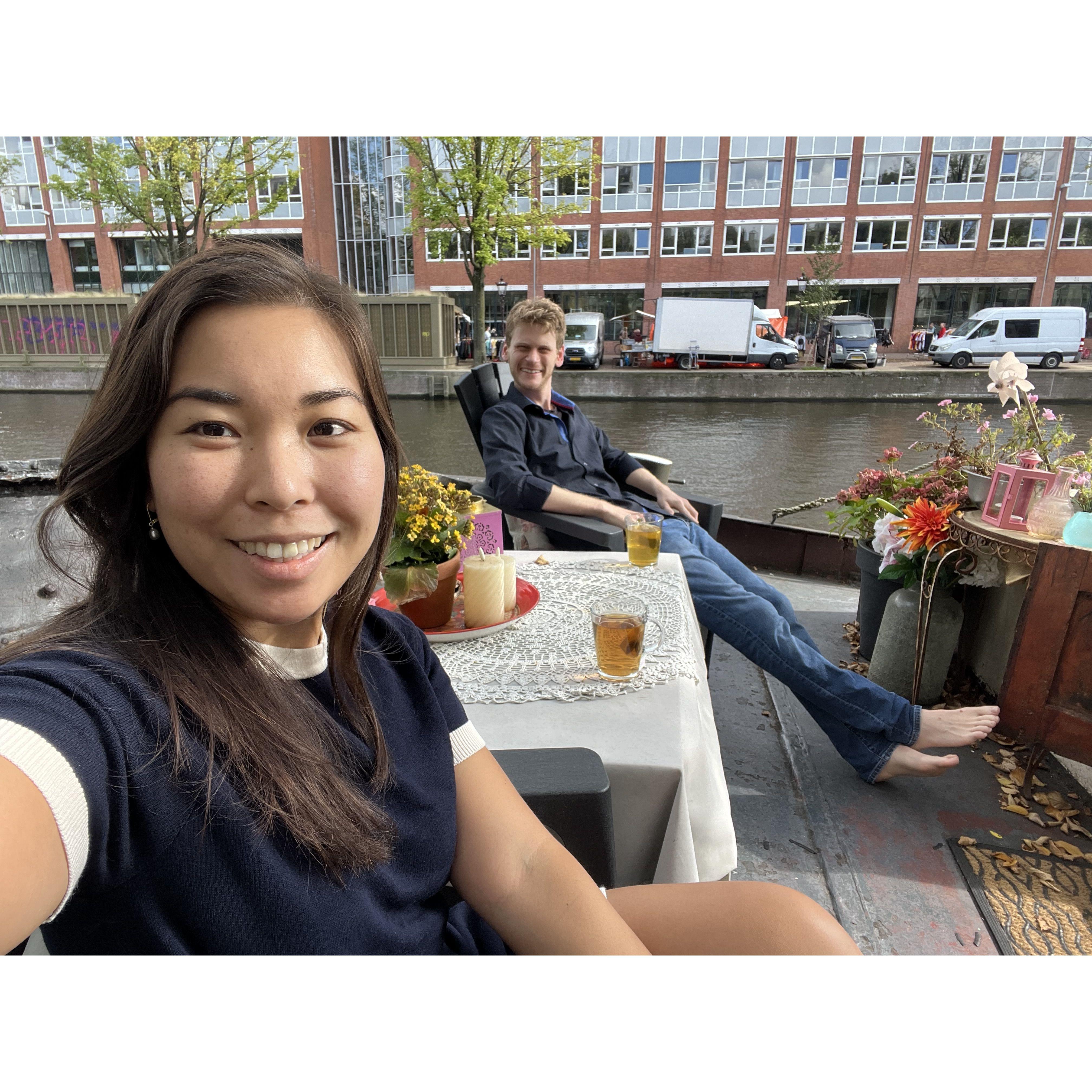 Our houseboat in Amsterdam