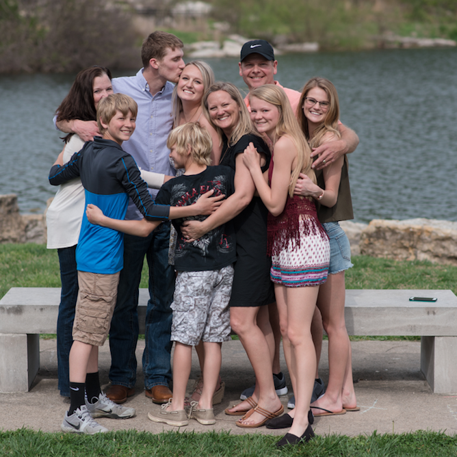 Our family came to watch the engagement from afar!