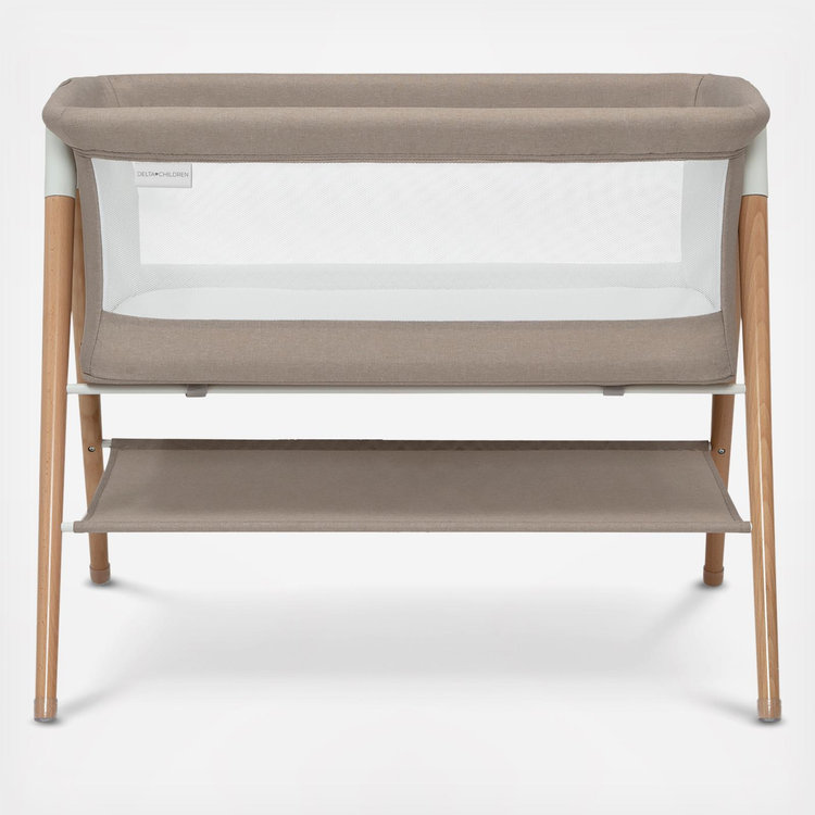 Delta Children, Bondi Beechwood By The Bed Bassinet with PureAir