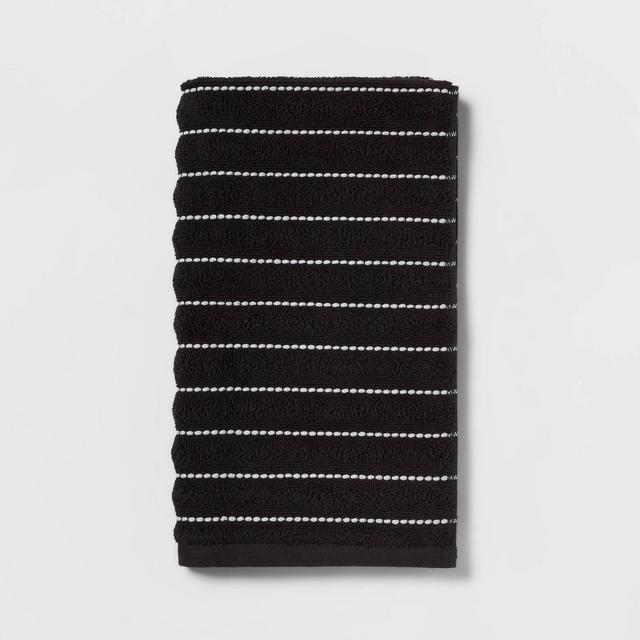 Performance Plus Hand Towel Black Striped - Threshold™