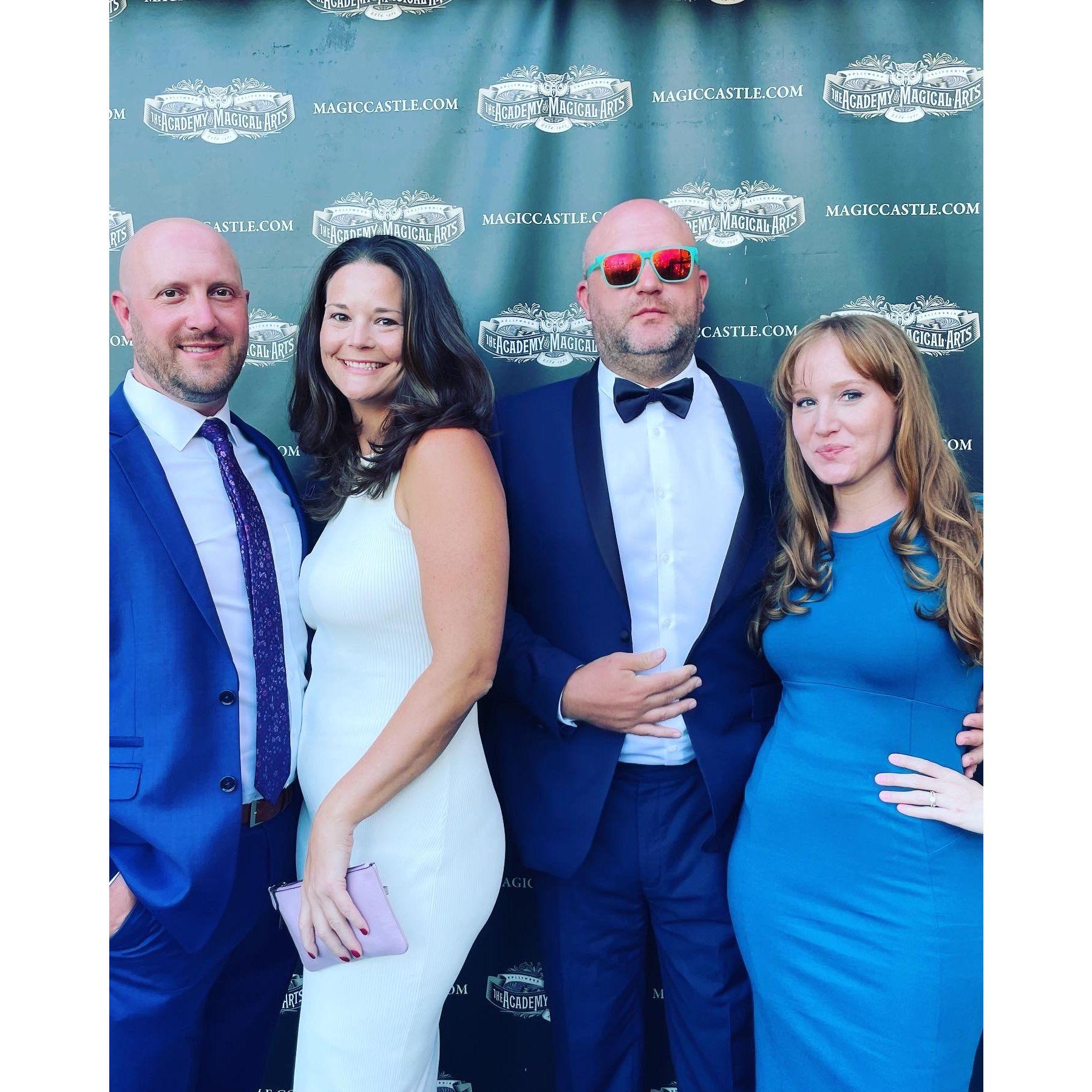 Looking fancy for a special trip to The Magic Castle in LA with Mike and Colleen!