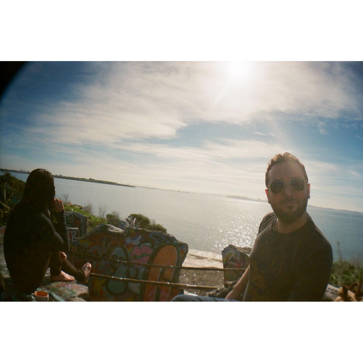 Hanging out with friends at the Albany Bulb.