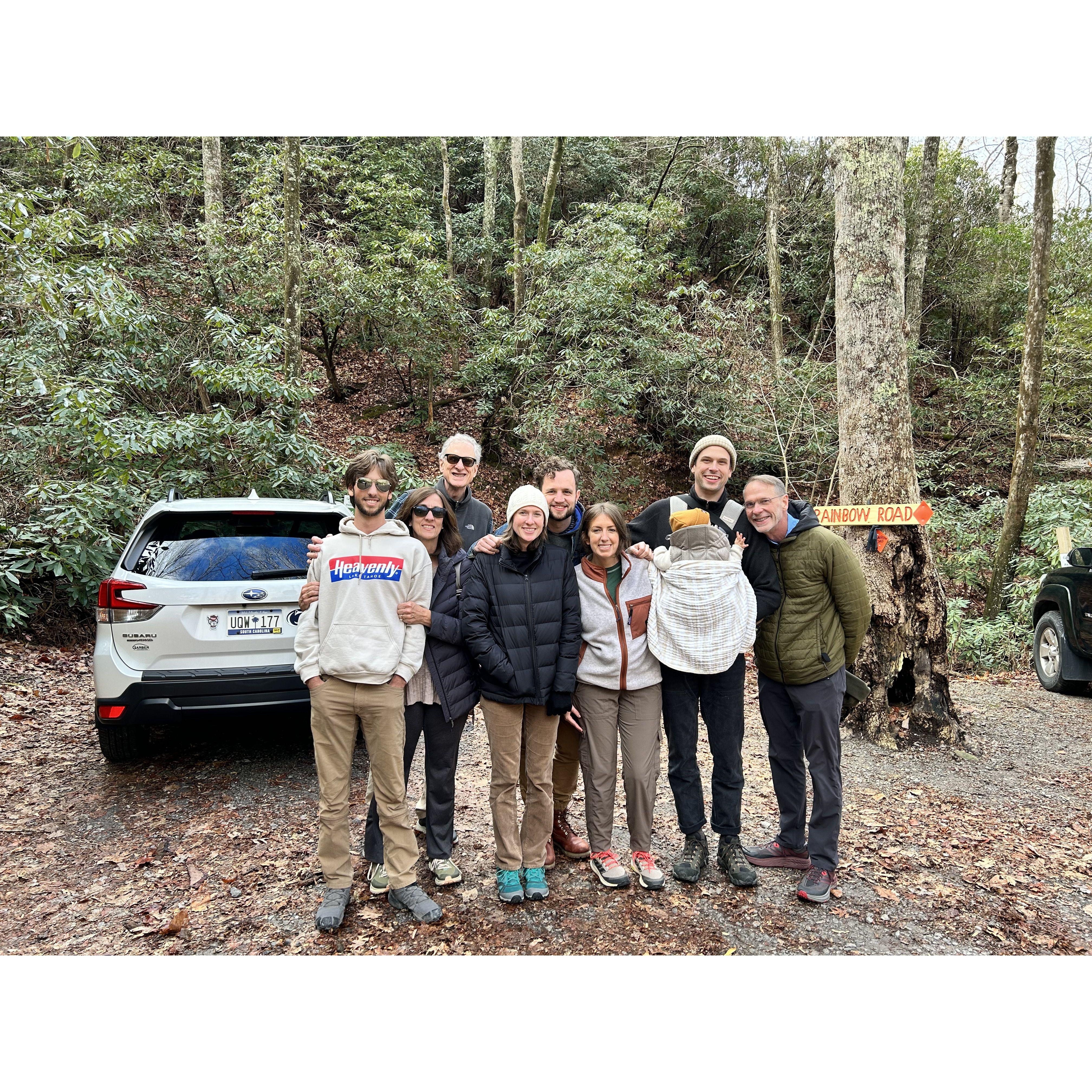 Hiking with the family near Asheville!