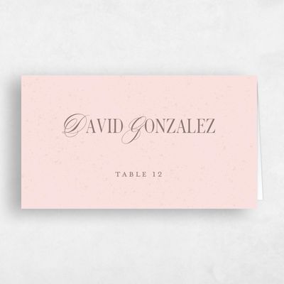Blush, Pink Wedding Place Card - St Lucia