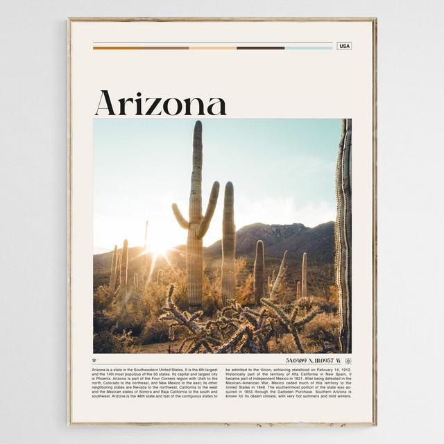 Arizona Travel Poster, Arizona Wall Art, Arizona Poster, Arizona Photo, Arizona Print, Wall Decor, USA Poster, Desert Print, Digital