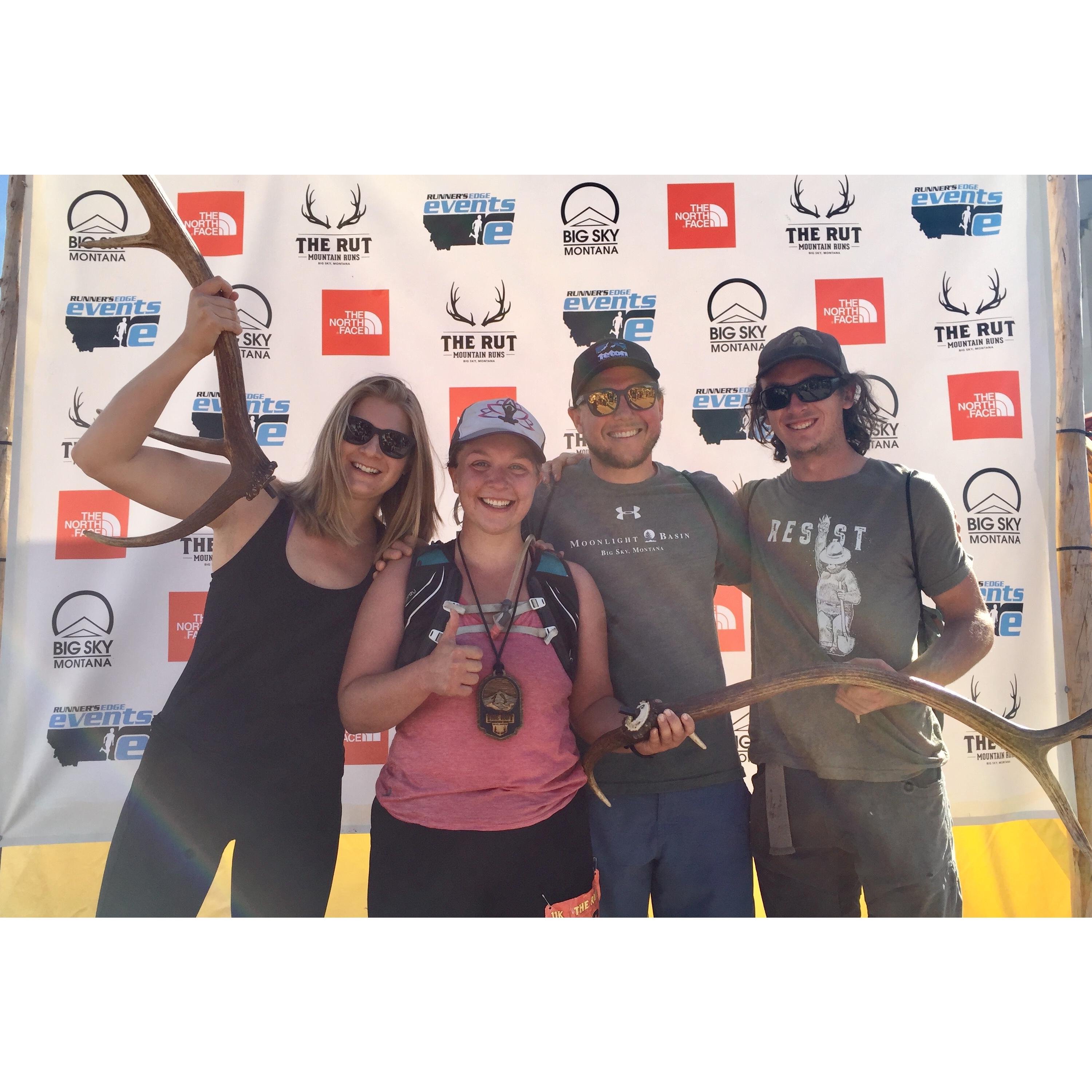 We ran The Rut in 2019! Amy, Travis and Nate ran the 28k and the next day cheered Kaya on for the 12k (pictured here)