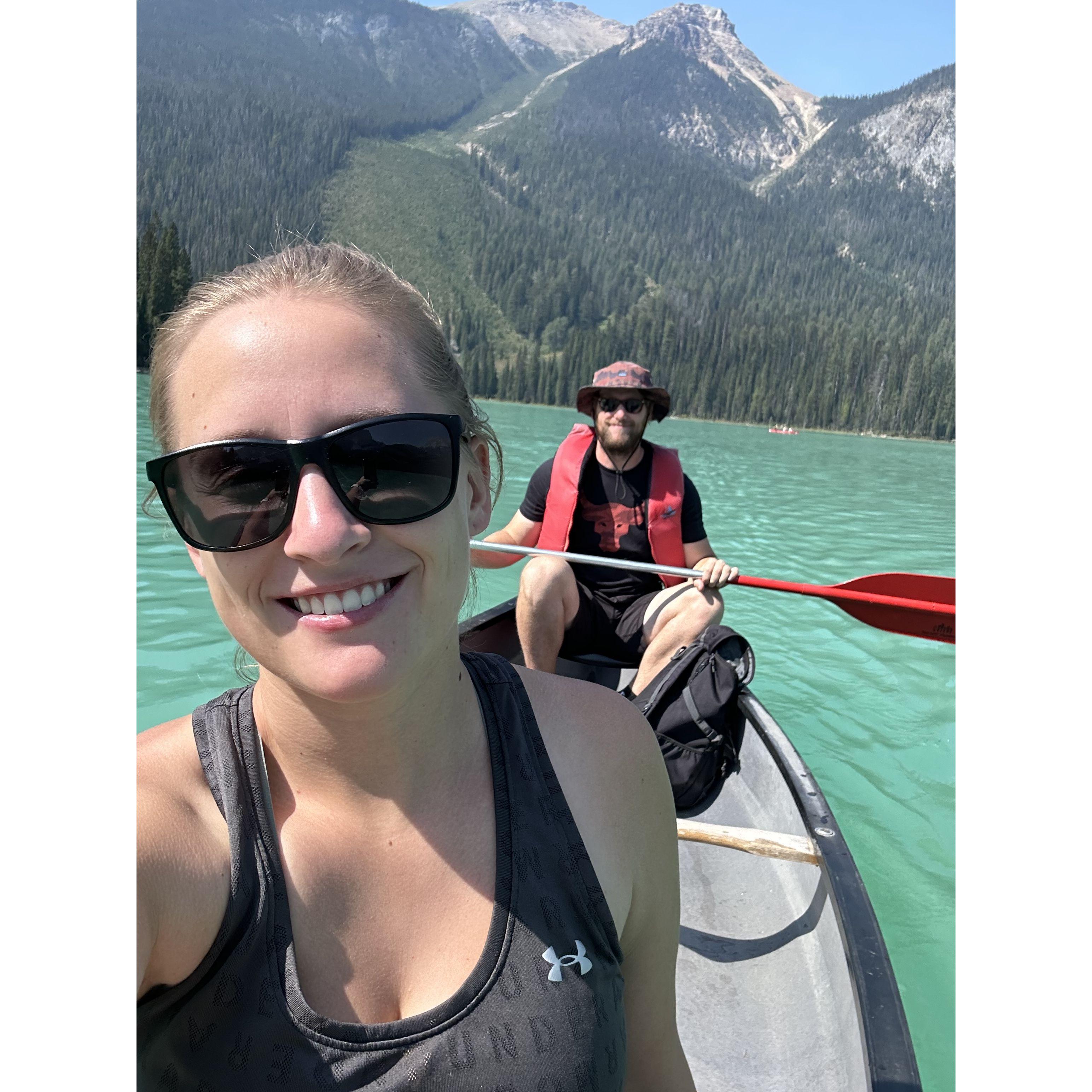 Aislinn made Dan go for a canoe trip!