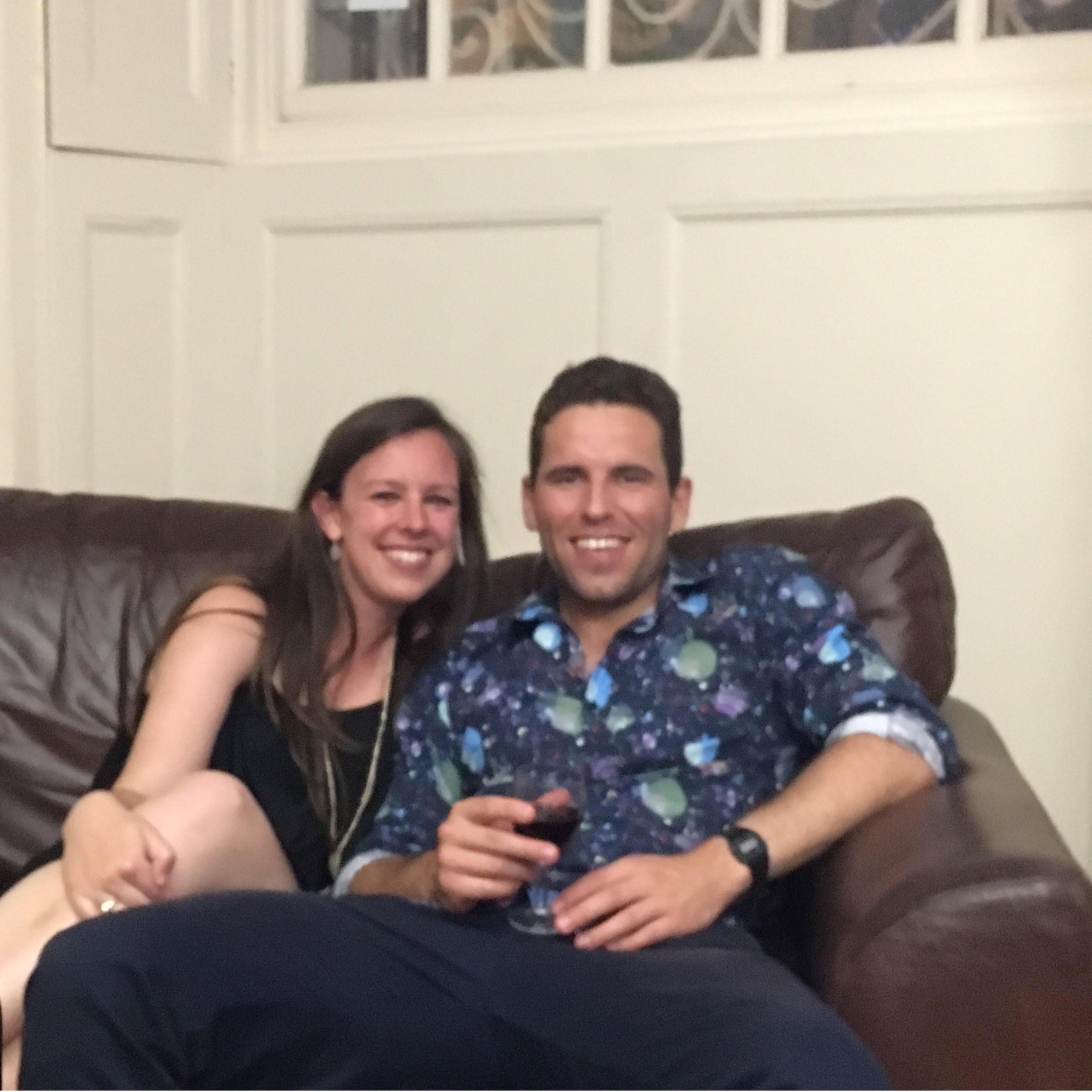 Early in the relationship at Bryanston - Abby hates this shirt!
