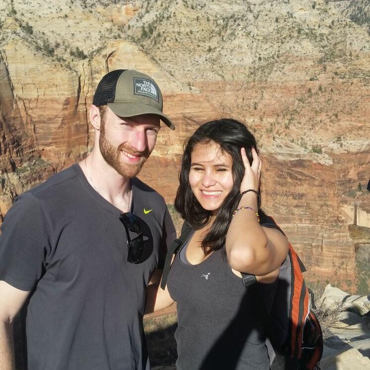 At the top of angel's landing