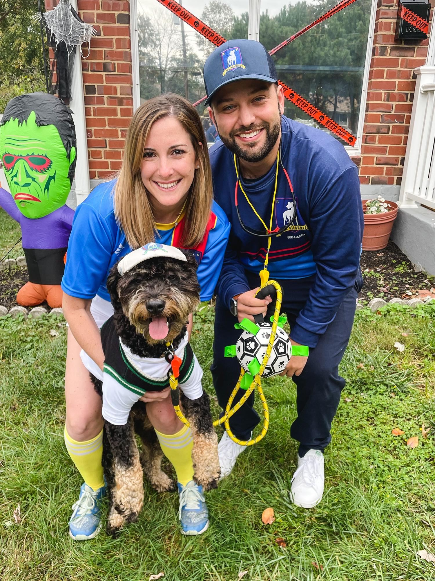 Coach Ted, Coach Beard, and Sam Obisanya for Halloween.