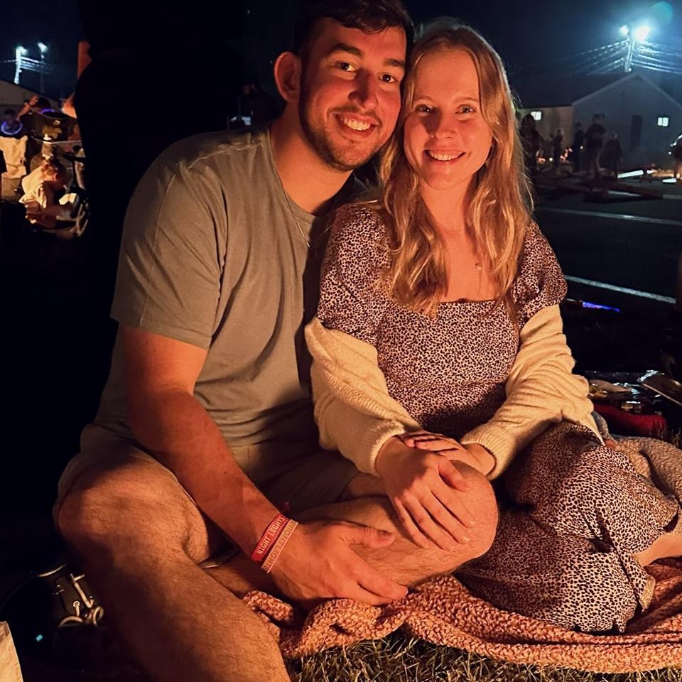 One of our very first dates, we sent off floating lanterns. It was so magical and gave us such a fun memory