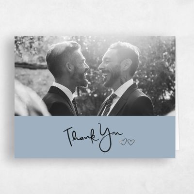 Powder Blue Wedding Thank You - Dunluce Photo
