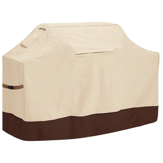 Vailge Grill Cover,55-inch Waterproof BBQ Cover,600D Heavy Duty Gas Grill Cover, UV & Dust & Rip & Fading Resistant,Suitable for Weber, Brinkmann, Char Broil Grills and More,Beige