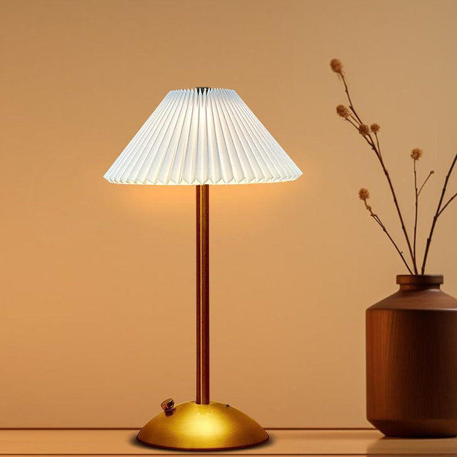 EJFOIEJ Portable LED Table Lamp with Touch Sensor, 3 Color Touch Control Rechargeable Lamp,3-Levels Brightness Metal Desk Lamp, Night Light, Bedside Lamp,Dining Room Lamp (White)