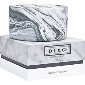 DL & COMPANY - D.L. & Co. DL-2071 Midnight Tuberose Marble 16oz Candle, Grey, 16 oz