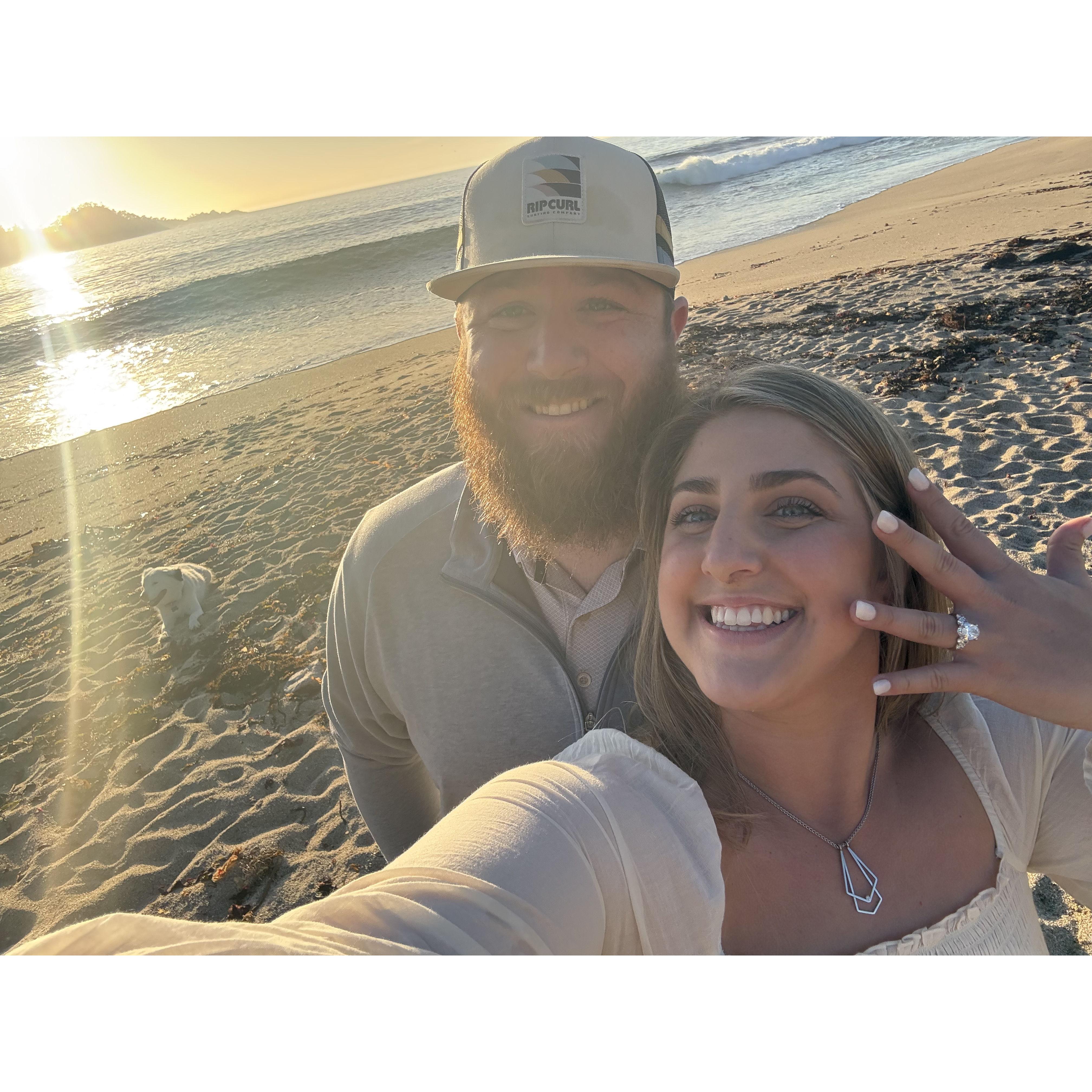 The day we got engaged!! BEST DAY EVER <3 Carmel, CA 2024