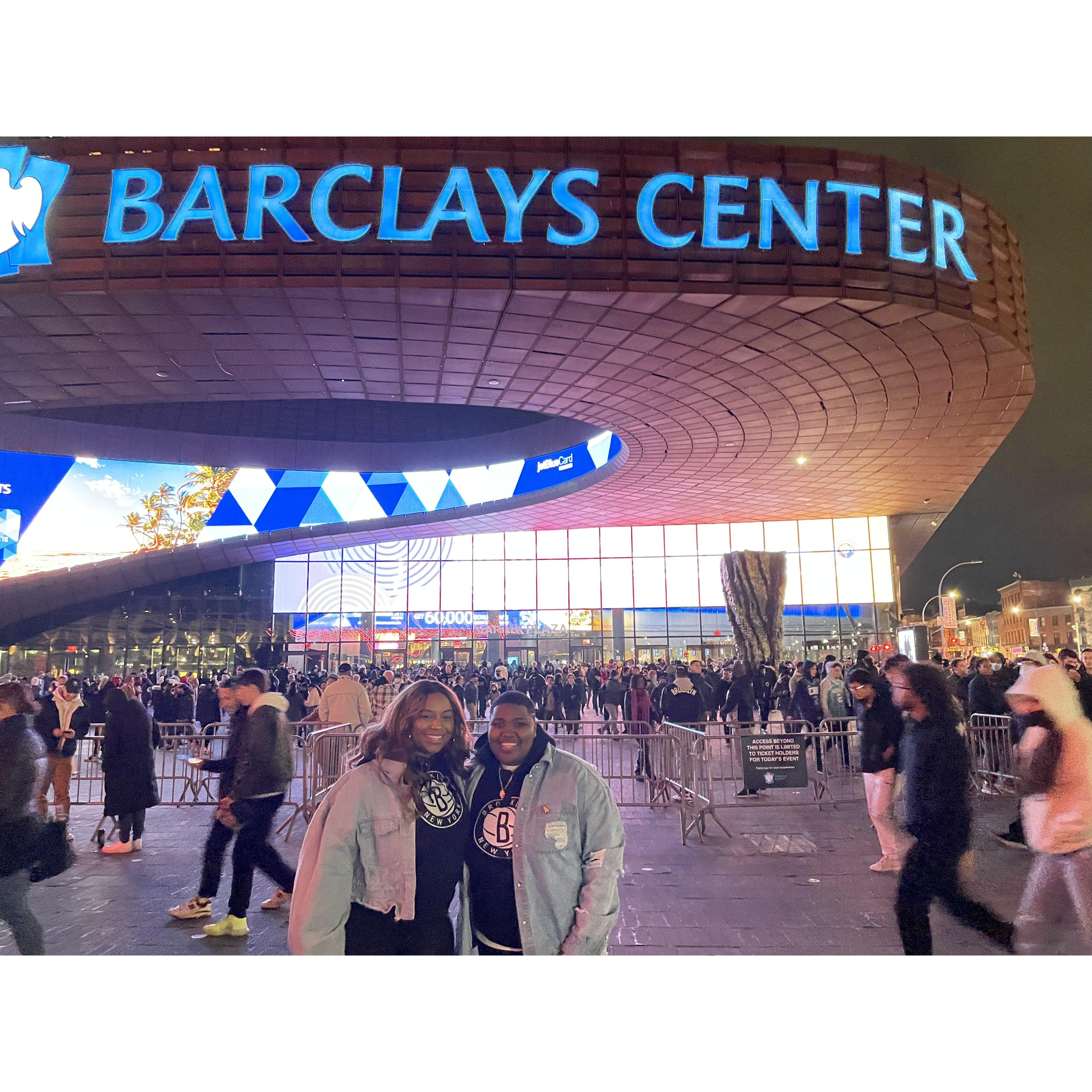 One of our most fun date night nights was going to see the Brooklyn Nets play at the Barclays