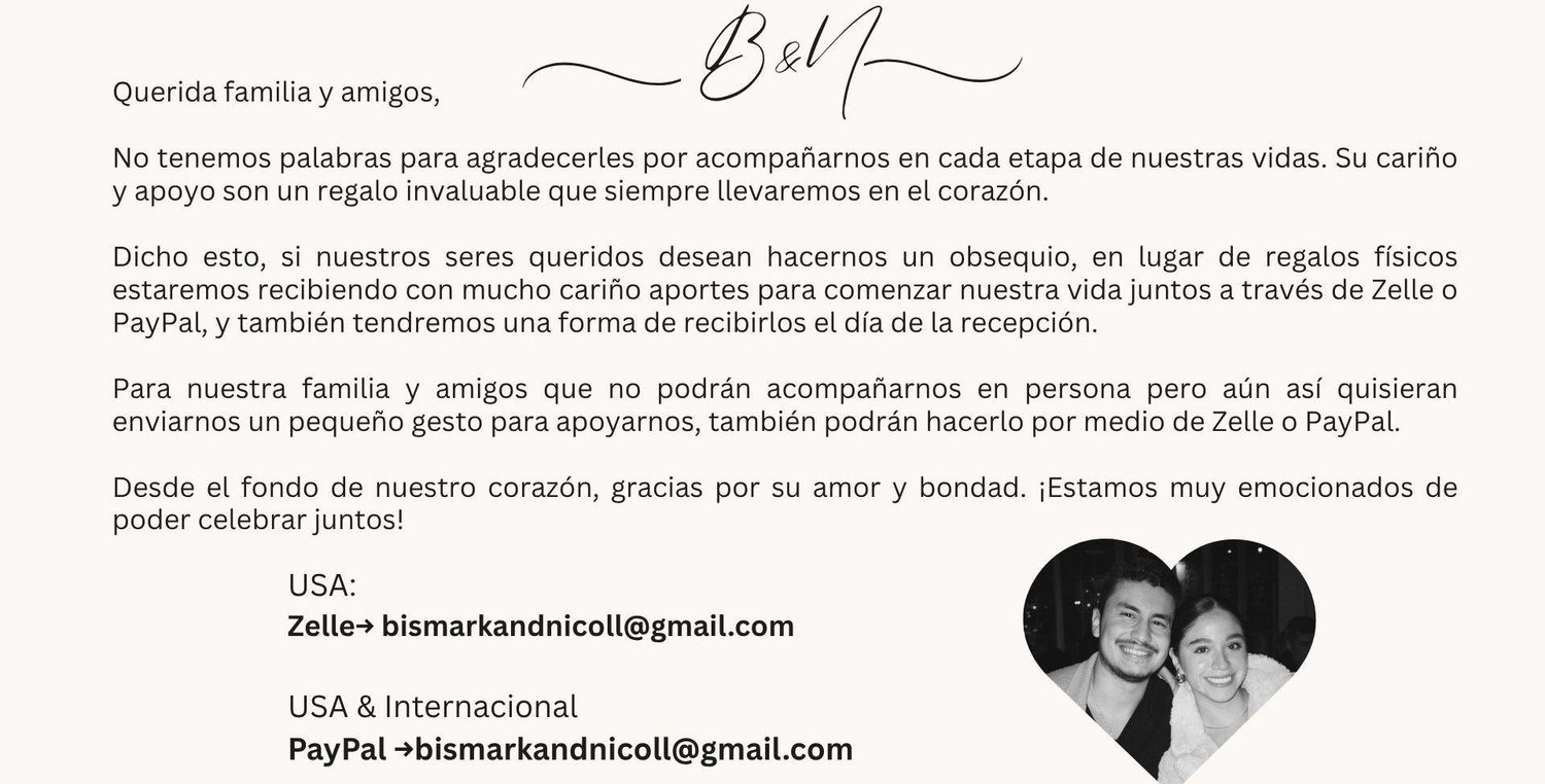 The Wedding Website of Nicoll Carranza and Bismark Montiel