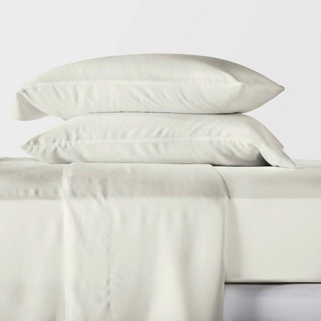 Queen 400 Thread Count Lyocell Solid Sheet Set Natural - Casaluna™