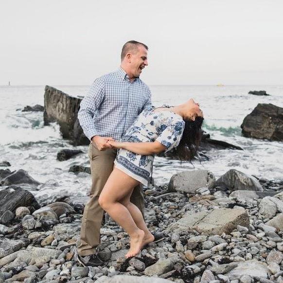 Emily teaching Ian to dance.