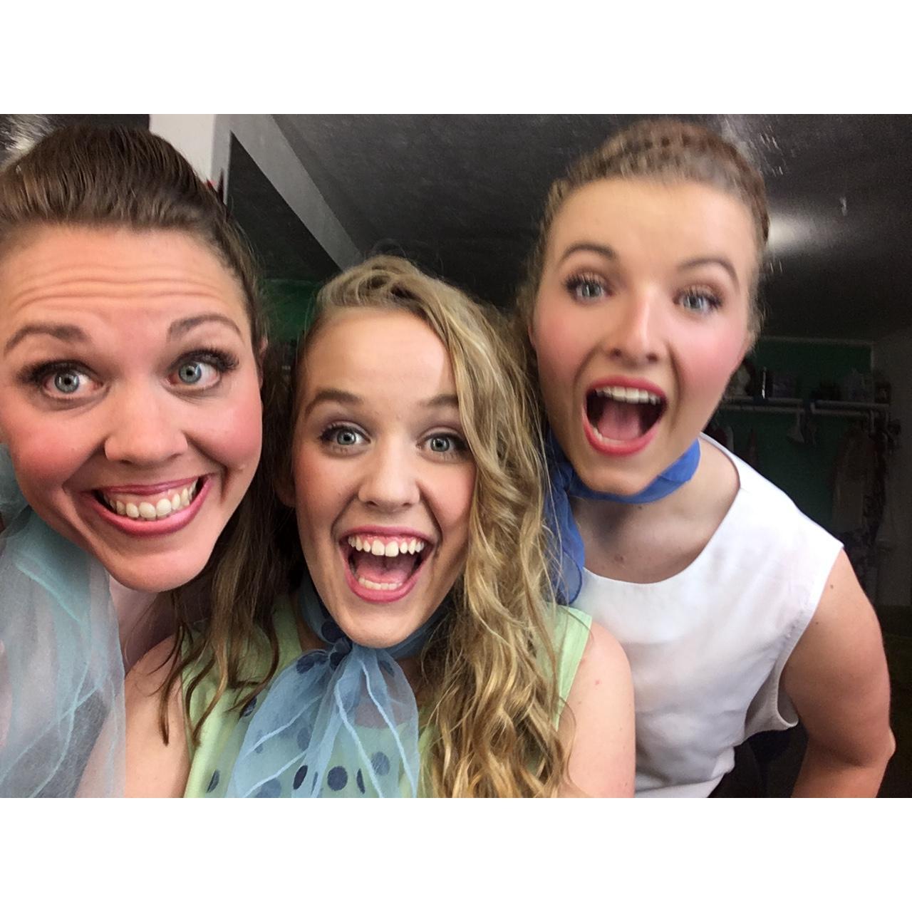 The Jet girls (West Side Story!) in the dressing room! Love you, Shannon and Elizabeth!