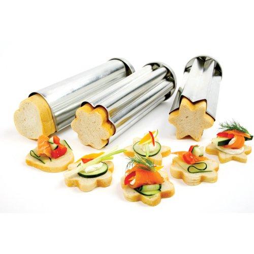 Norpro 3656 Tin Canape Bread Molds, Set of 1, 3 pieces