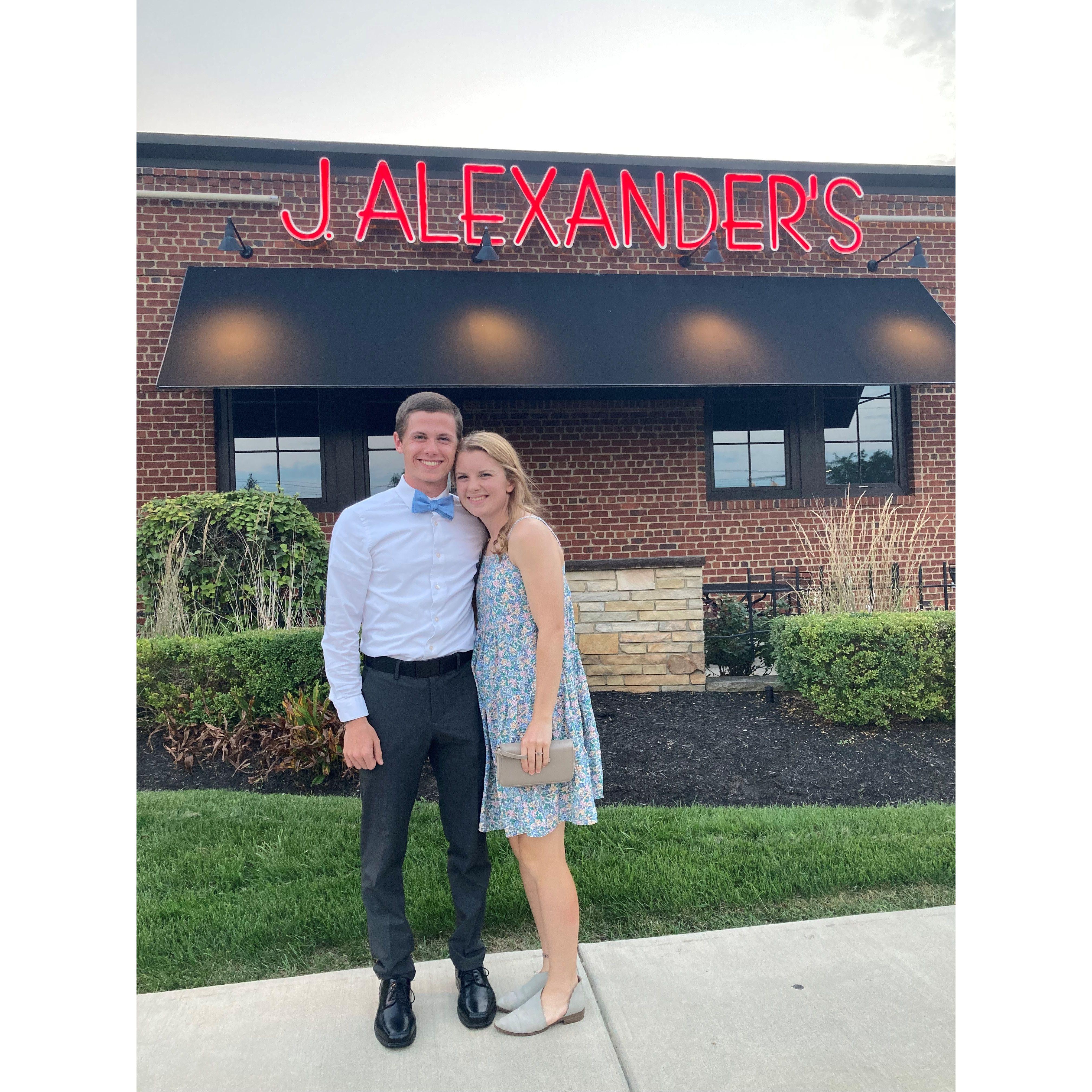 July 22nd, 2021 - Celebrating their 2nd anniversary at their favorite restaurant, J. Alexander's.