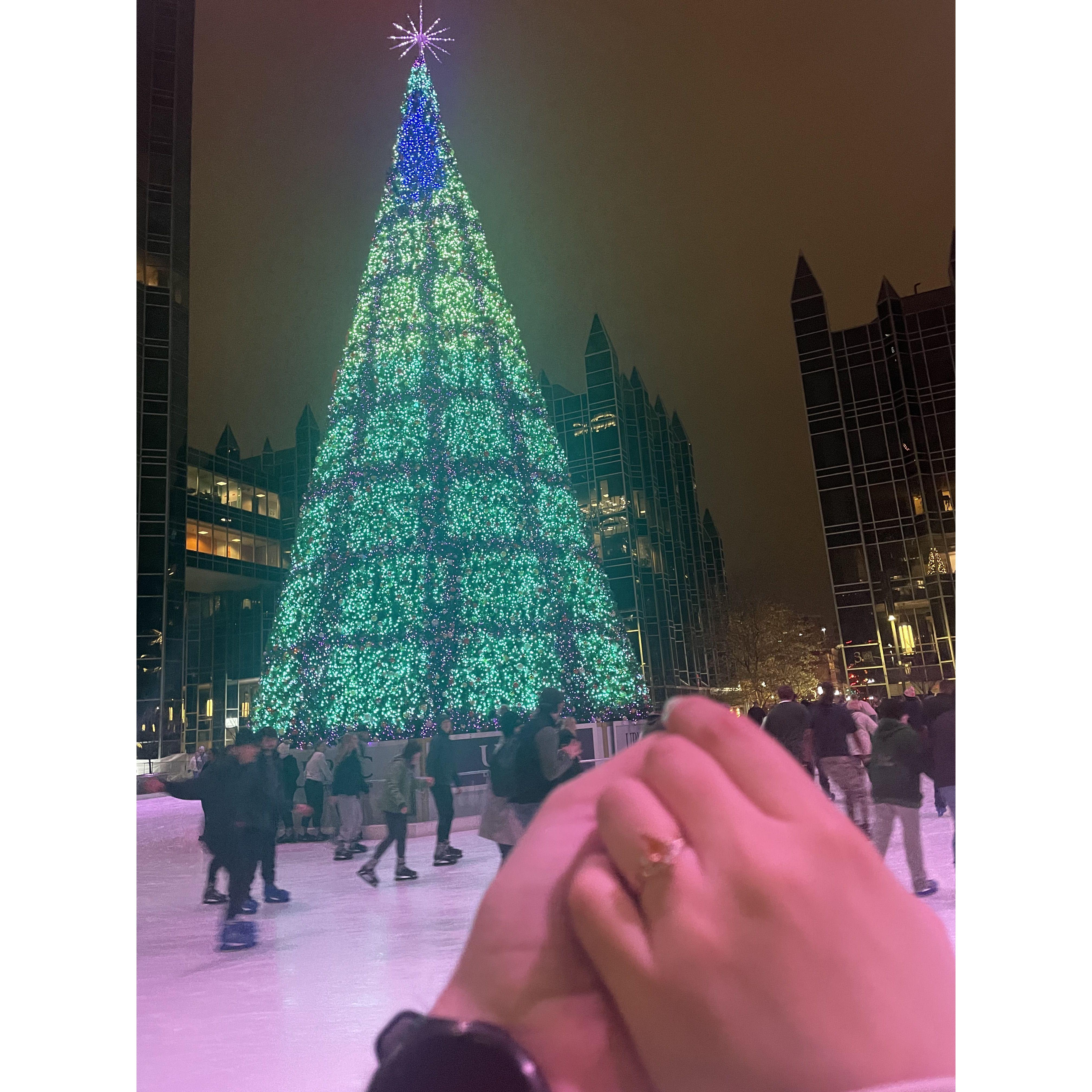 Amy said yes! Nick freaked out cause Amy was in shock and froze.