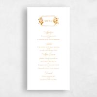 Orange Wedding Menu - Emelina