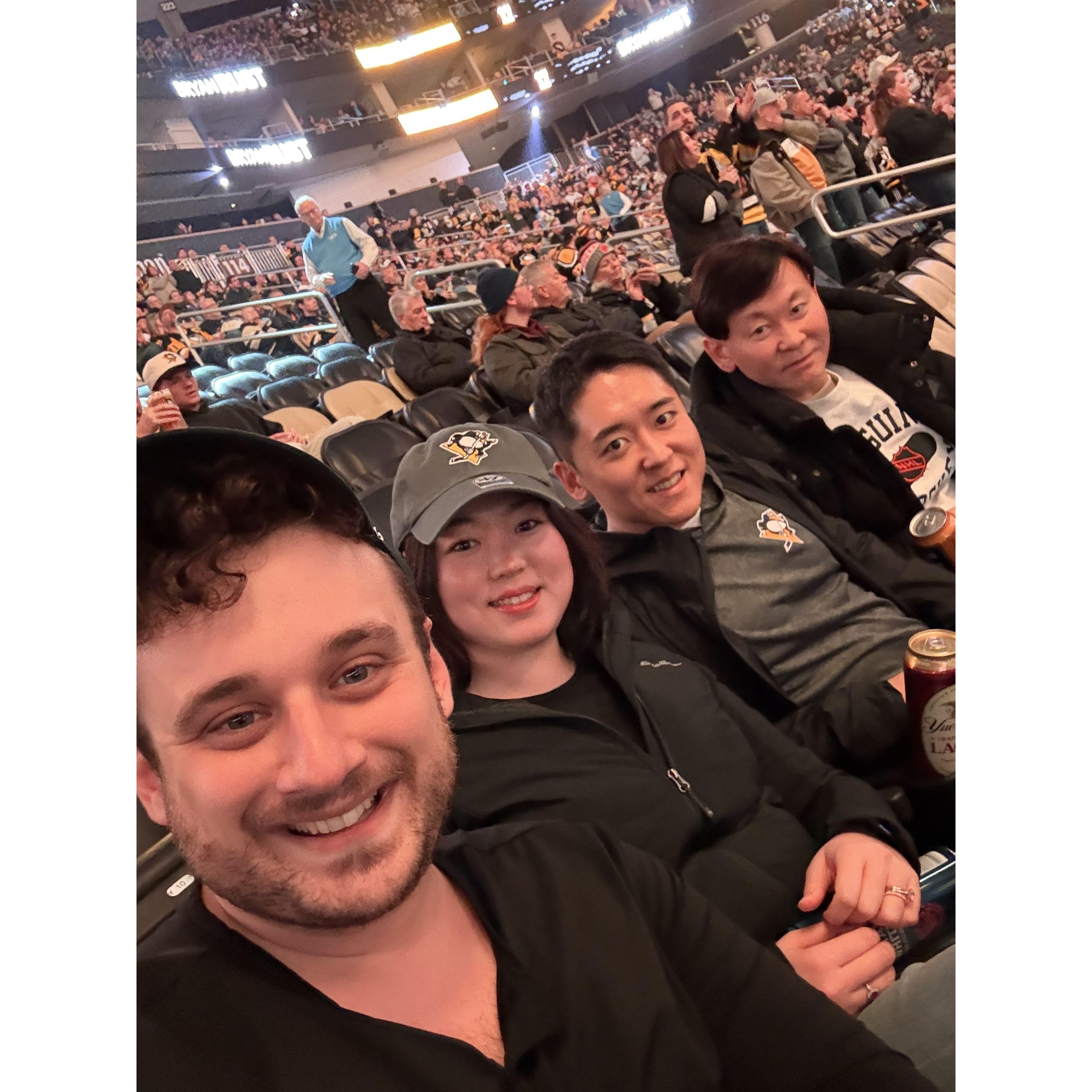 Ji-yeon's dad and brother's first visit to Pittsburgh and their first Penguins game (Dec 17, 2024)