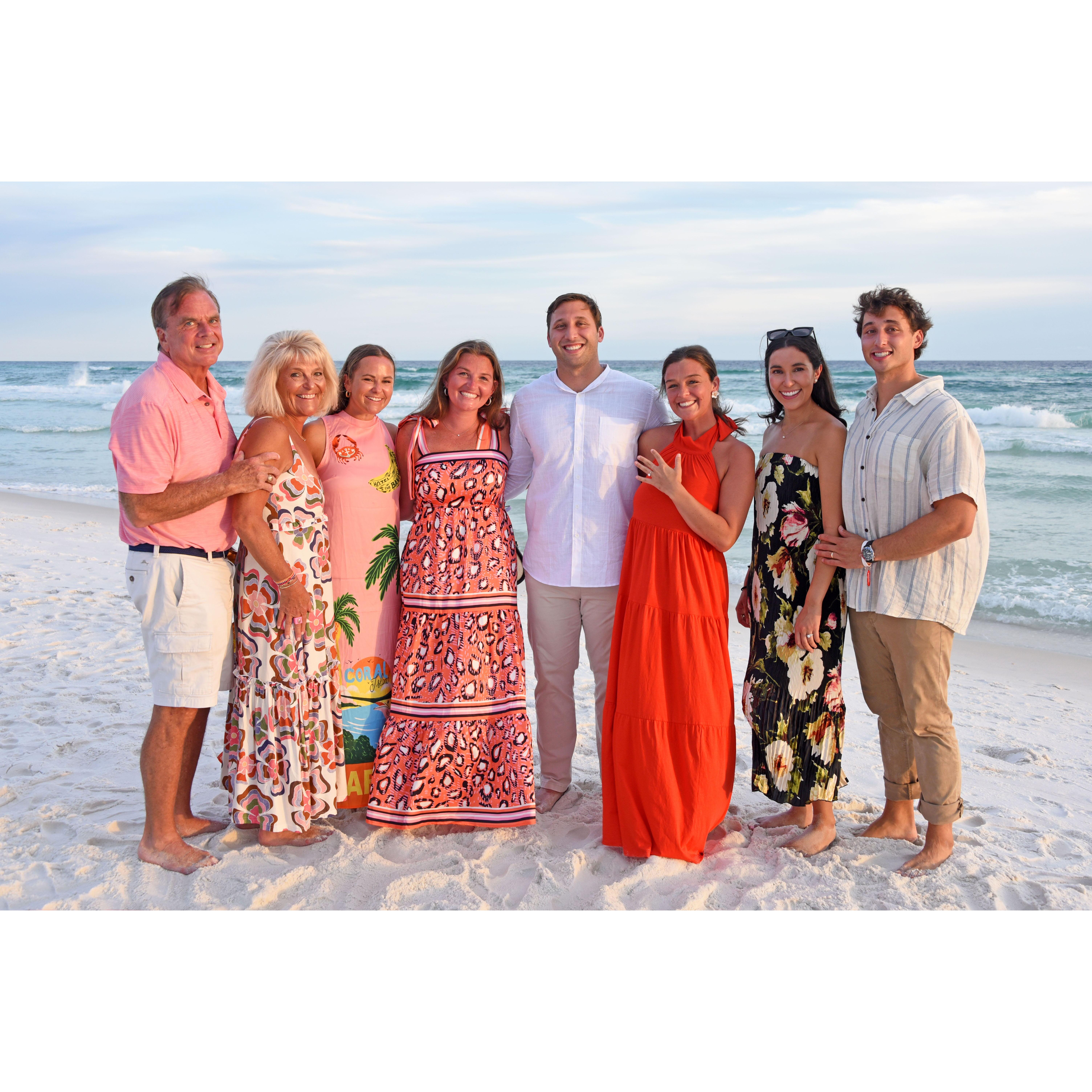 The best people who pulled off the surprise! From left to right - Bill Hassett , Barbara Hassett , Erin Stillerman, Megan Hassett, Blaise, Hayley, Faiz and Ceanna Shaheen