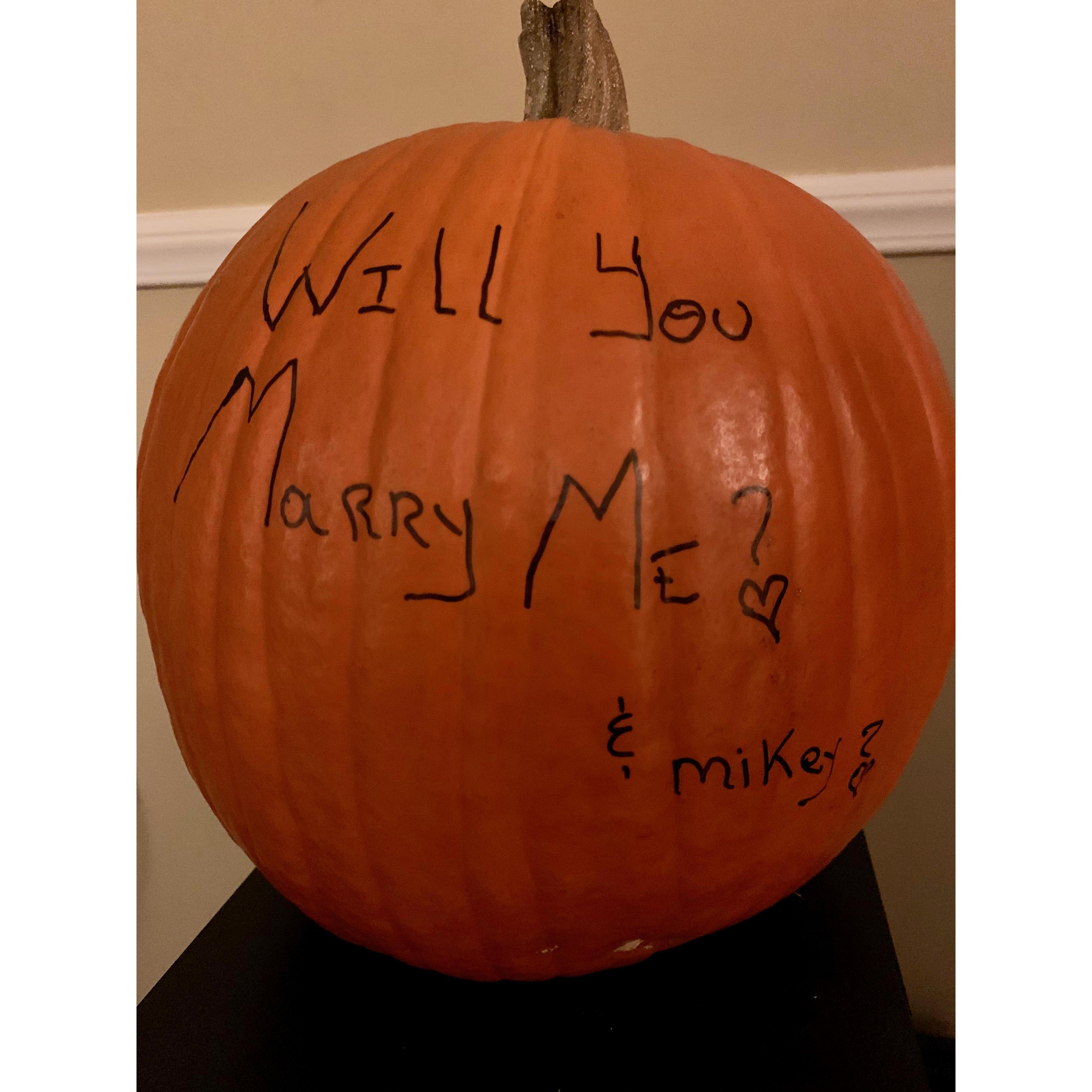 Proposal Pumpkin <3