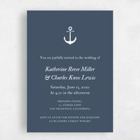 Blue Wedding Invitation - Providence Portrait