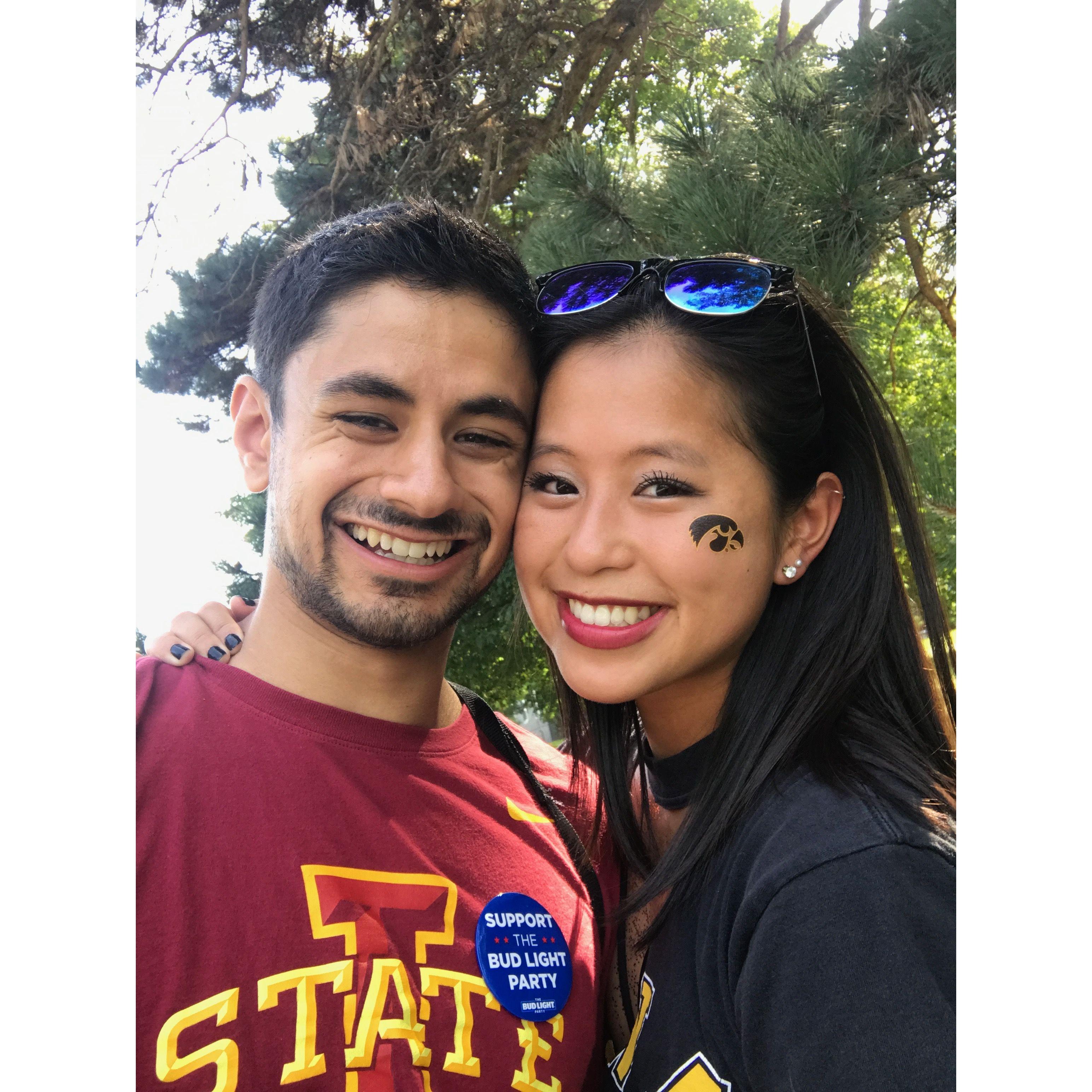 2017 - Amanda successfully converted Yash into an Iowa fan...2 years later in 2019 (his alma mater for PA school).