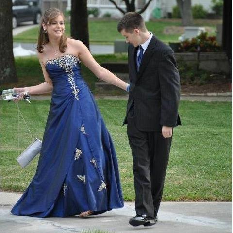 Prom in 2012. He couldn't get over how good she looks.