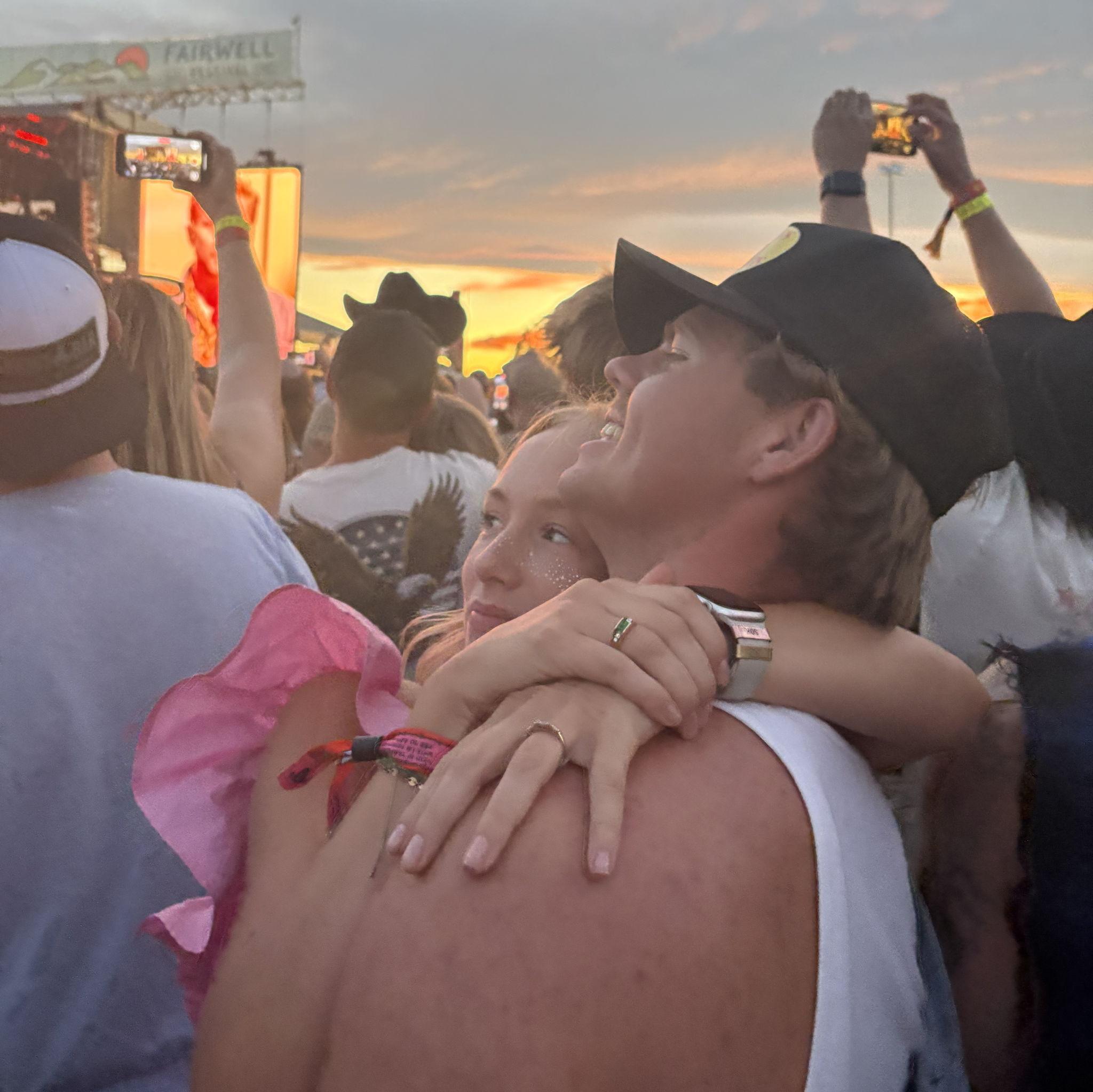 Listening to our favorite song live at farewell fest.