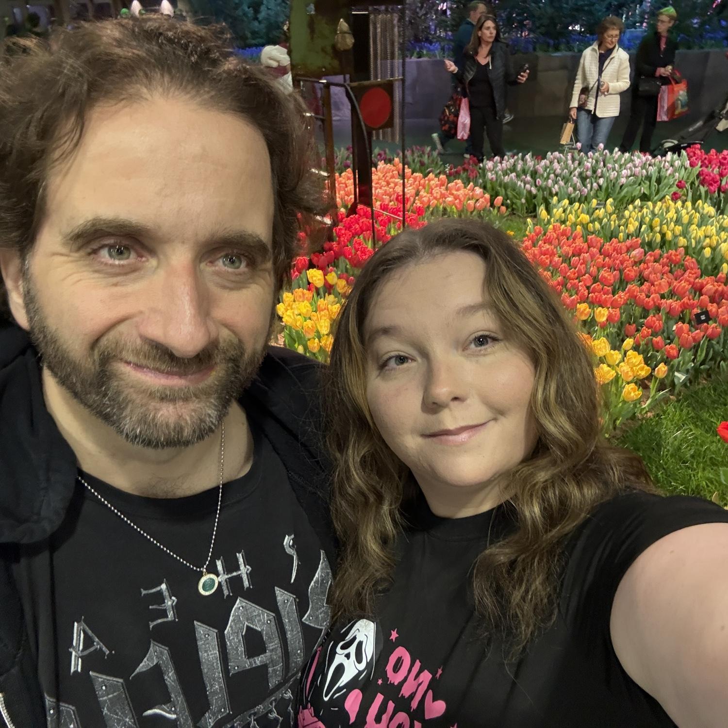 Flower show 2026 - Chuck got AJ tickets as a birthday present!