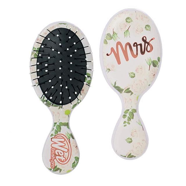 Wet Brush Hair Brush Bridal Mini Detangler, Bride Squad Print, Mini Detangler Brush for Women, Smaller, Cuter and Perfect for Life on the Go, Protects Against Split Ends and Breakage