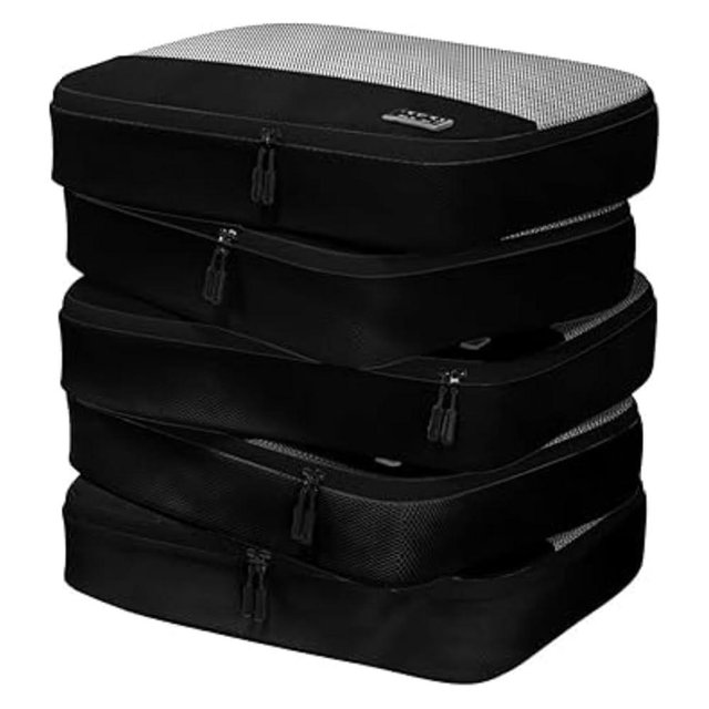 Large Packing Cubes for Travel - 5pc Large Size Travel Packing Cubes for Suitcases - Lightweight Luggage Organizer Bags