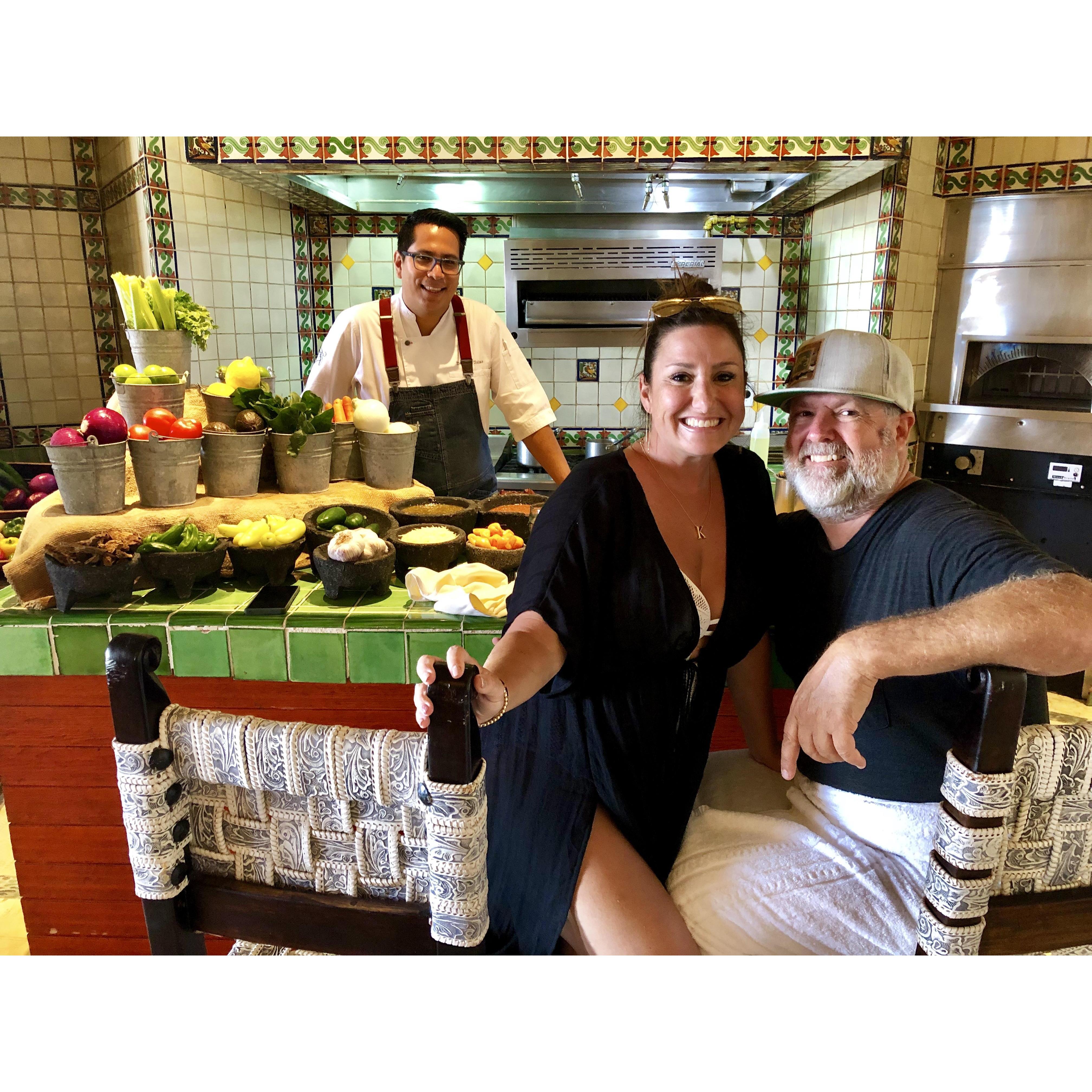 Making salsa in Cabo!