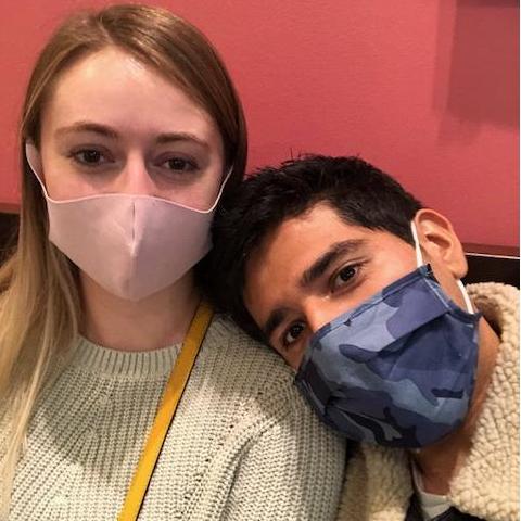 Of course, face masks everywhere.