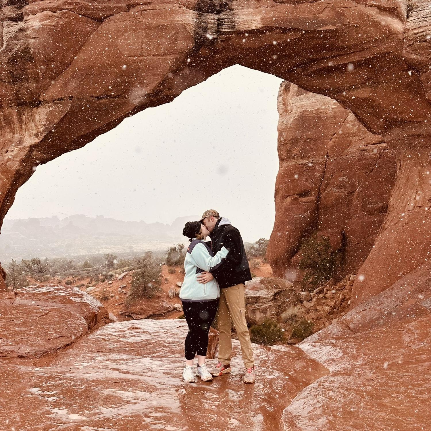 Quick stop at the Arches before spending the weekend in Colorado with Bailey’s family!