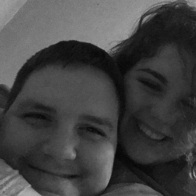 Our first picture together, eight years ago in 2018