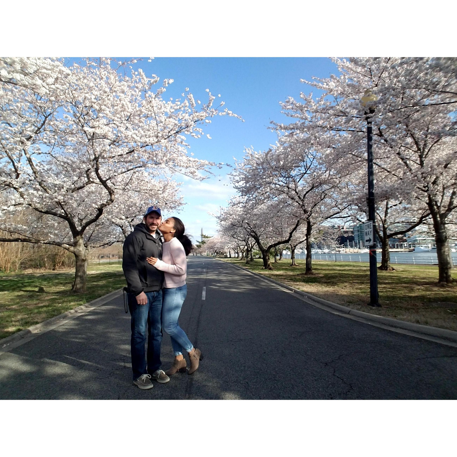 Enjoying the beautiful cherry blossoms on my (Elise's) birthday in April 2018!