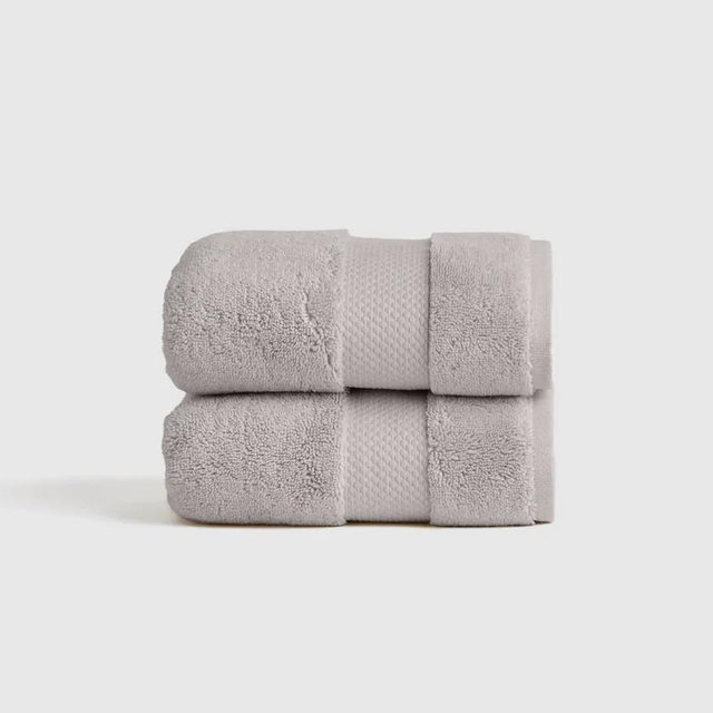 Turkish Ultra Luxe Plush Hand Towel (Set of 2) in Grey