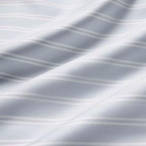 Luxe Sateen Queen Core Sheet Set in Tandem Stripe Frost