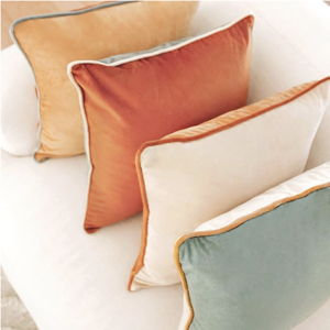 MONDAY MOOSE Decorative Throw Pillow Covers Cushion Cases, Set of 4 Soft Velvet Modern Double-Sided Designs, 14x14 Orange/Teal)