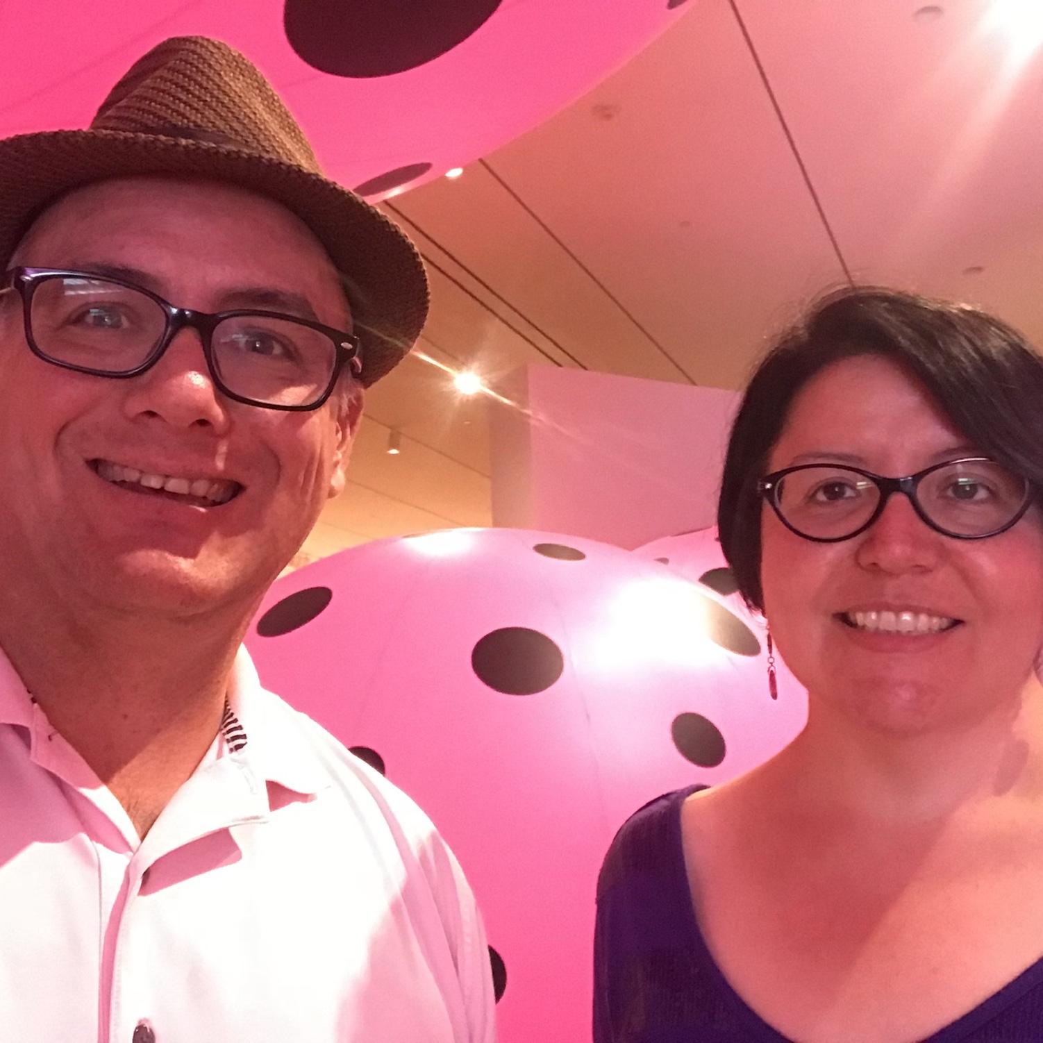 At the Yayoi Kusama exhibit at CMA
