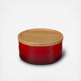 Short Canister with Wood Lid