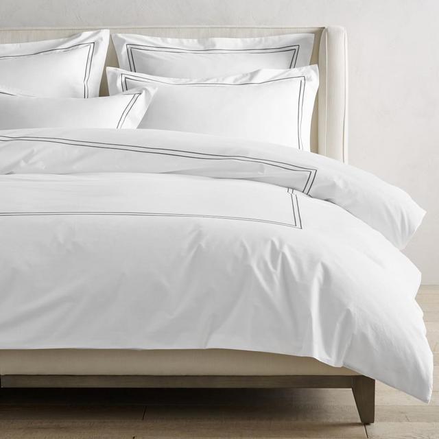 Chambers® Italian Hotel Embroidered Duvet Cover, King/Cal King, Grey